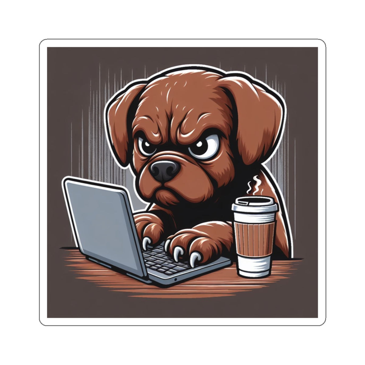 Cranky Frankie Dog Sticker Paper products military apparel sticker patch aviation funny custom usmc navy best military aviation apparel patches and motto gym workout garage flags t-shirt mens