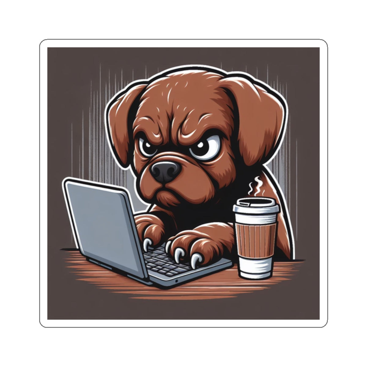 Cranky Frankie Dog Sticker Paper products military apparel sticker patch aviation funny custom usmc navy best military aviation apparel patches and motto gym workout garage flags t-shirt mens