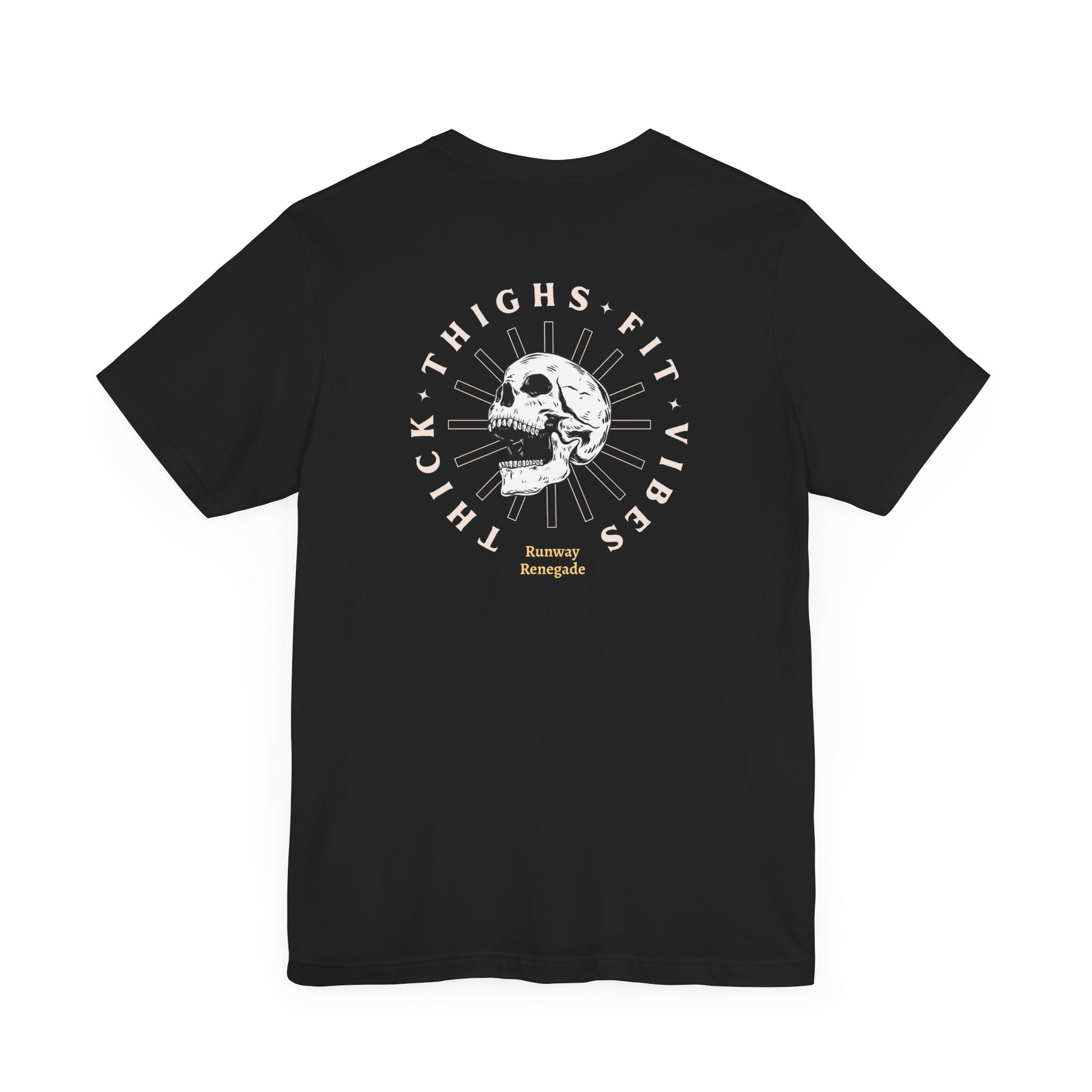 Thick Thigh Fit Vibes Workout Gym T-Shirt Black T-Shirt military apparel sticker patch aviation funny custom usmc navy best military aviation apparel patches and motto gym workout garage flags t-shirt mens