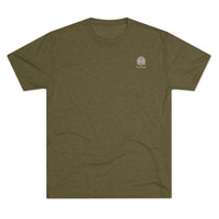 Fuel The Hustle Workout T-Shirt Tri-Blend Military Green T-Shirt military apparel sticker patch aviation funny custom usmc navy best military aviation apparel patches and motto gym workout garage flags t-shirt mens