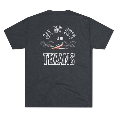 All My Ex's T-6B Texan Military Shirt Tri-Blend Vintage Navy T-Shirt military apparel sticker patch aviation funny custom usmc navy best military aviation apparel patches and motto gym workout garage flags t-shirt mens