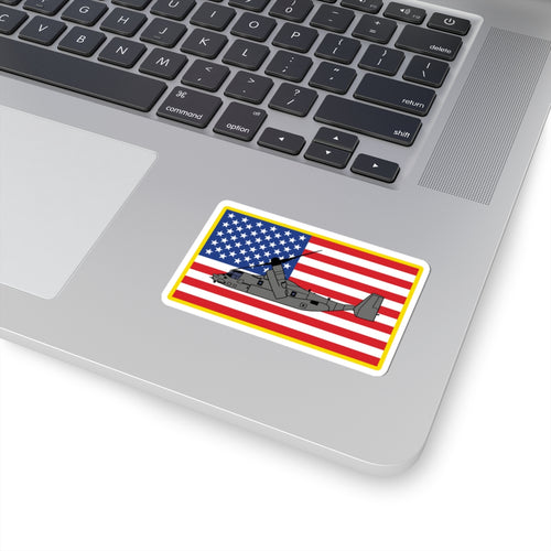 Traditional MV-22 Osprey American Flag Aviation Sticker Paper products military apparel sticker patch aviation funny custom usmc navy best military aviation apparel patches and motto gym workout garage flags t-shirt mens