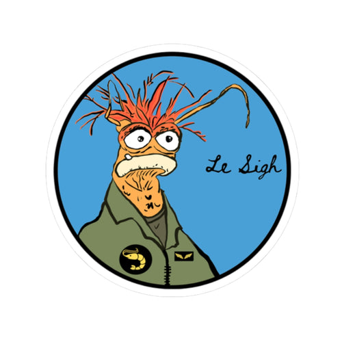 Le Sigh Military Aviation Sticker 3" × 3" White Paper products military apparel sticker patch aviation funny custom usmc navy best military aviation apparel patches and motto gym workout garage flags t-shirt mens