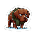 Snow Place Like Home Dog Sticker 3" × 3" White Paper products military apparel sticker patch aviation funny custom usmc navy best military aviation apparel patches and motto gym workout garage flags t-shirt mens