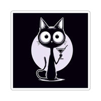 Meow-Tini Funny Cat Sticker Paper products military apparel sticker patch aviation funny custom usmc navy best military aviation apparel patches and motto gym workout garage flags t-shirt mens