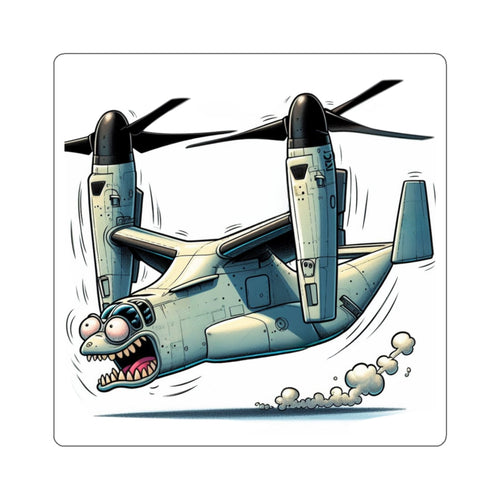 Tweakin' Tilt Rotor V-22 Osprey Aviation Sticker 3" × 3" White Paper products military apparel sticker patch aviation funny custom usmc navy best military aviation apparel patches and motto gym workout garage flags t-shirt mens