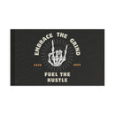 Embrace The Grind Gym and Garage Flag 60" x 36" Home Decor military apparel sticker patch aviation funny custom usmc navy best military aviation apparel patches and motto gym workout garage flags t-shirt mens