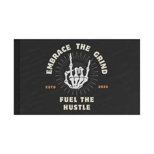 Embrace The Grind Gym and Garage Flag 60" x 36" Home Decor military apparel sticker patch aviation funny custom usmc navy best military aviation apparel patches and motto gym workout garage flags t-shirt mens