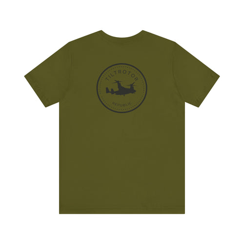 Tiltrotor Republic OD T-Shirt USMC Olive T-Shirt military apparel sticker patch aviation funny custom usmc navy best military aviation apparel patches and motto gym workout garage flags t-shirt mens