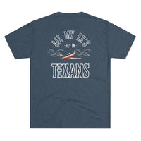 All My Ex's T-6B Texan Military Shirt Tri-Blend Indigo T-Shirt military apparel sticker patch aviation funny custom usmc navy best military aviation apparel patches and motto gym workout garage flags t-shirt mens