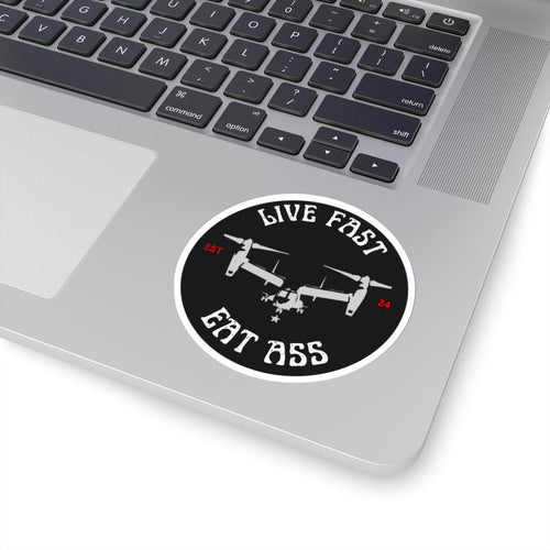 Live Fast Eat Ass V-22 Osprey Aviation Sticker Paper products military apparel sticker patch aviation funny custom usmc navy best military aviation apparel patches and motto gym workout garage flags t-shirt mens