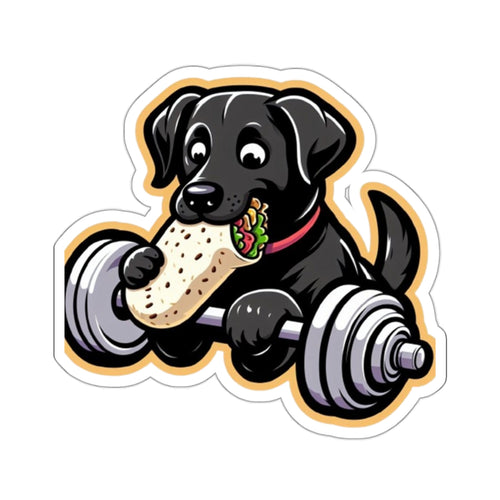 Fitness Burrito In My Mouth Dog Workout Sticker Paper products military apparel sticker patch aviation funny custom usmc navy best military aviation apparel patches and motto gym workout garage flags t-shirt mens