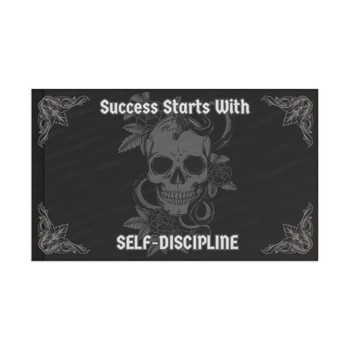 Self-Discipline Garage Gym Flag 60" x 36" Home Decor military apparel sticker patch aviation funny custom usmc navy best military aviation apparel patches and motto gym workout garage flags t-shirt mens