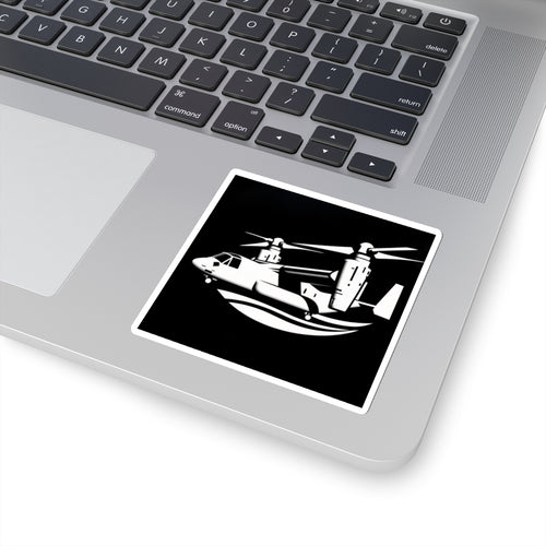 Vertical Lift V-22 Osprey Sticker 3" × 3" White Paper products military apparel sticker patch aviation funny custom usmc navy best military aviation apparel patches and motto gym workout garage flags t-shirt mens