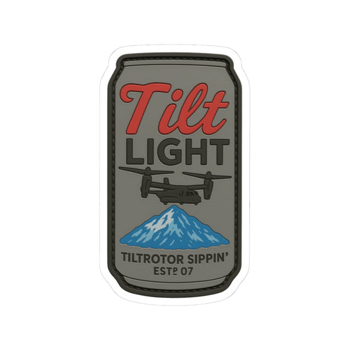 Tilt Coors Lite Beer Aviation Sticker 3" × 3" White Paper products military apparel sticker patch aviation funny custom usmc navy best military aviation apparel patches and motto gym workout garage flags t-shirt mens