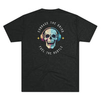 Fuel The Hustle Workout T-Shirt Tri-Blend Vintage Black T-Shirt military apparel sticker patch aviation funny custom usmc navy best military aviation apparel patches and motto gym workout garage flags t-shirt mens