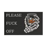 Fuck Off Garage Gym Flag 60" x 36" Home Decor military apparel sticker patch aviation funny custom usmc navy best military aviation apparel patches and motto gym workout garage flags t-shirt mens