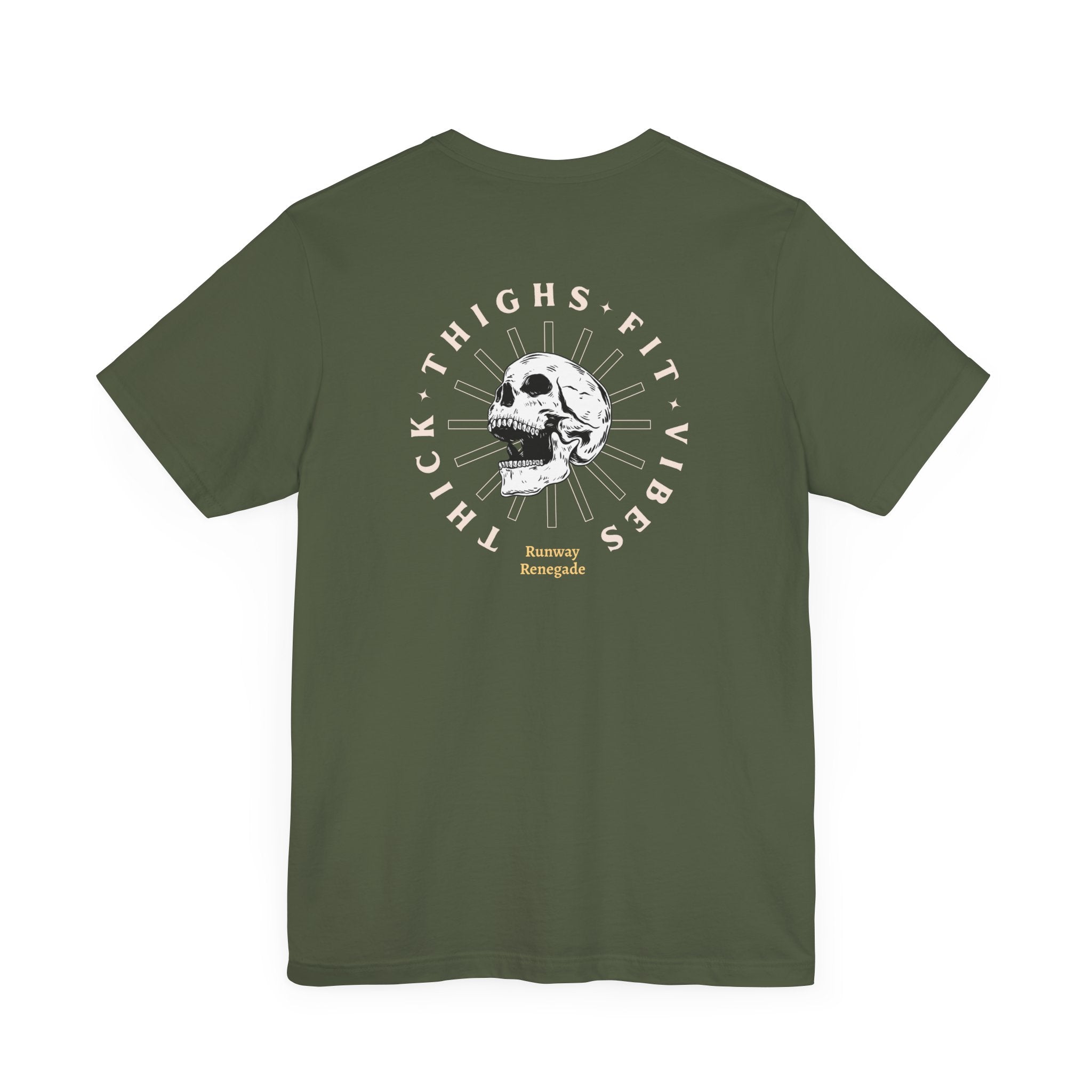 Thick Thigh Fit Vibes Workout Gym T-Shirt T-Shirt military apparel sticker patch aviation funny custom usmc navy best military aviation apparel patches and motto gym workout garage flags t-shirt mens