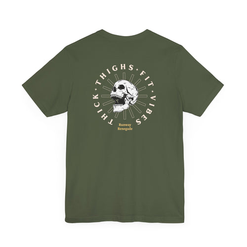 Thick Thigh Fit Vibes Workout Gym T-Shirt T-Shirt military apparel sticker patch aviation funny custom usmc navy best military aviation apparel patches and motto gym workout garage flags t-shirt mens