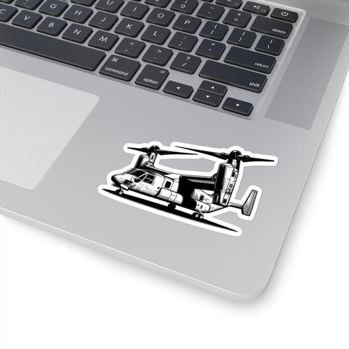 V-22 Osprey Stencil Sticker 3" × 3" White Paper products military apparel sticker patch aviation funny custom usmc navy best military aviation apparel patches and motto gym workout garage flags t-shirt mens