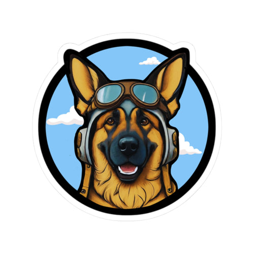Ruff Ryder Military Dog Aviation Sticker 3" × 3" White Paper products military apparel sticker patch aviation funny custom usmc navy best military aviation apparel patches and motto gym workout garage flags t-shirt mens