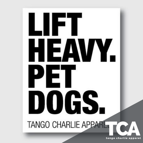 Lift Heavy. Pet Dogs. - Sticker sticker military apparel sticker patch aviation funny custom usmc navy best military aviation apparel patches and motto gym workout garage flags t-shirt mens