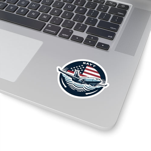 Patriotic P-8 Poseidon Aviation Sticker 3" × 3" White Paper products military apparel sticker patch aviation funny custom usmc navy best military aviation apparel patches and motto gym workout garage flags t-shirt mens