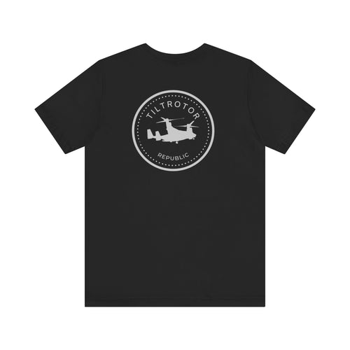Tiltrotor Republic MV-22 T-Shirt Black T-Shirt military apparel sticker patch aviation funny custom usmc navy best military aviation apparel patches and motto gym workout garage flags t-shirt mens