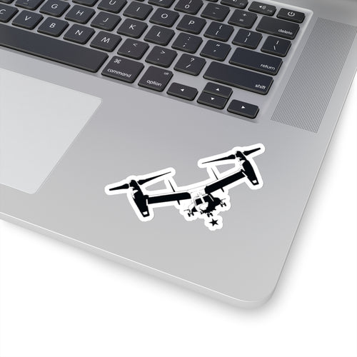 Vortex Ring V-22 Osprey Sticker 3" × 3" White Paper products military apparel sticker patch aviation funny custom usmc navy best military aviation apparel patches and motto gym workout garage flags t-shirt mens