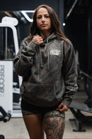 Lift Heavy. Trust God. - Premium Darkwood Camo Hoodie Hoodies military apparel sticker patch aviation funny custom usmc navy best military aviation apparel patches and motto gym workout garage flags t-shirt mens