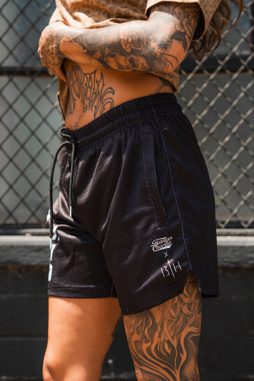 Men's Mesh Lifestyle Shorts | 5.5"- Lift Heavy Pray Hard Black