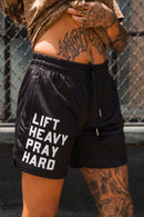 Men's Mesh Lifestyle Shorts | 5.5"- Lift Heavy Pray Hard Black