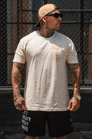 Lift Heavy. Pray Hard. Cream Leopard - Tee