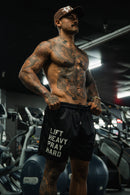 Men's Mesh Lifestyle Shorts | 5.5"- Lift Heavy Pray Hard Black