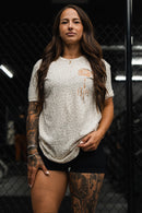 Lift Heavy. Pray Hard. Cream Leopard - Tee