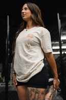 Lift Heavy. Pray Hard. Cream Leopard - Tee