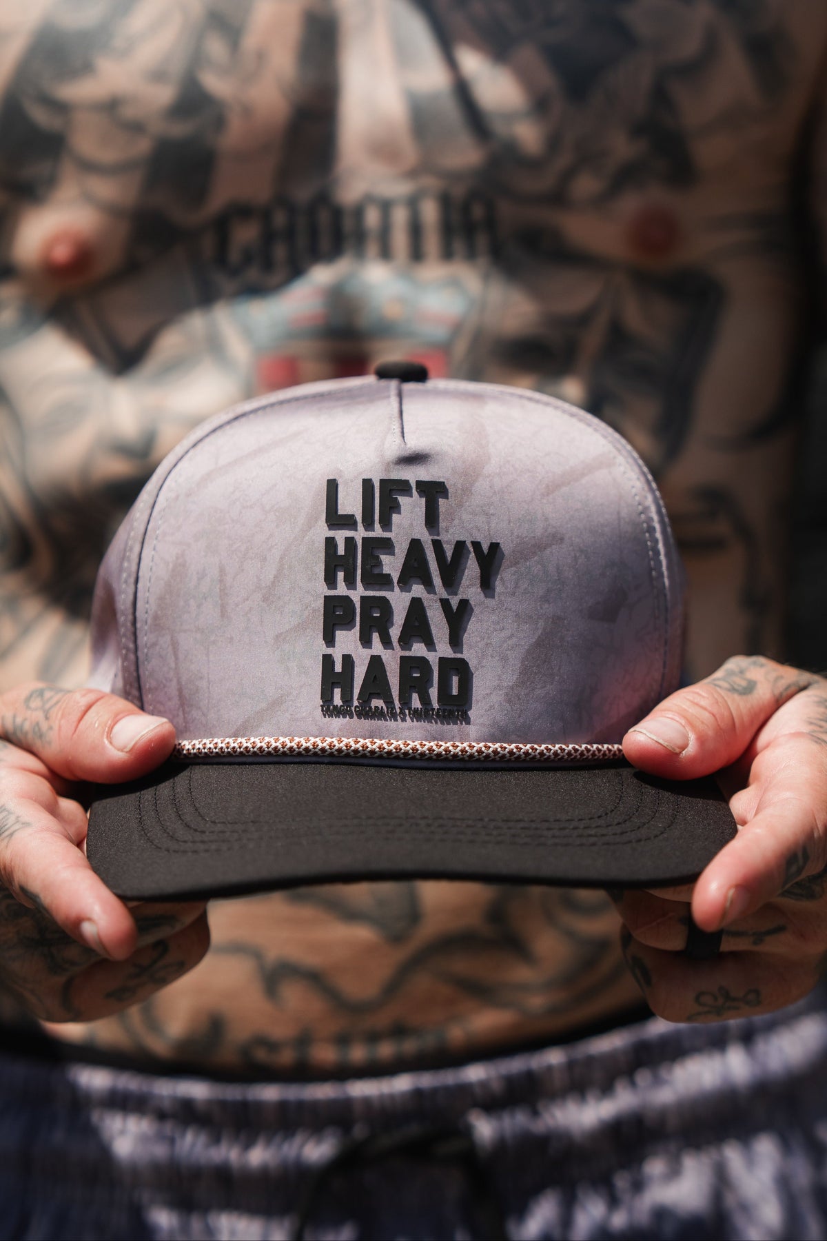Lift Heavy. Pray Hard. Deadwood Camo Hydro - Snapback Hat