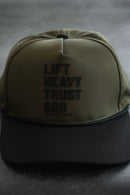 Lift Heavy. Trust God. Hydro - OD Green Snapback Hat