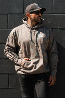 Lift Heavy. Trust God. - Premium Darkwood Camo Hoodie Hoodies military apparel sticker patch aviation funny custom usmc navy best military aviation apparel patches and motto gym workout garage flags t-shirt mens