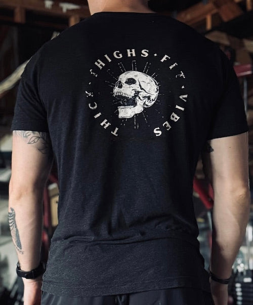 Thick Thigh Fit Vibes Workout Gym T-Shirt T-Shirt military apparel sticker patch aviation funny custom usmc navy best military aviation apparel patches and motto gym workout garage flags t-shirt mens