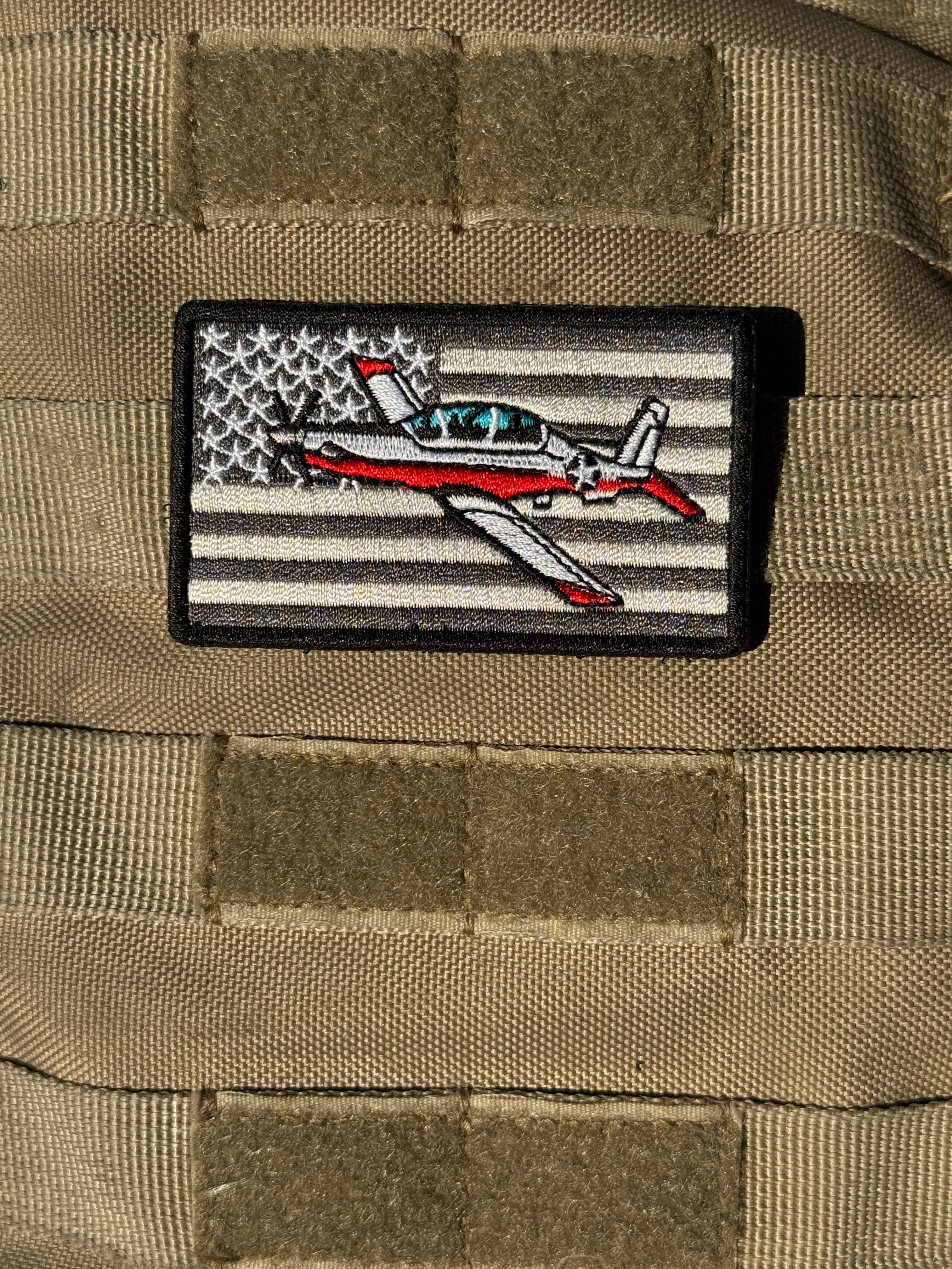 T6 Texan American Flag Military Aviation Patch