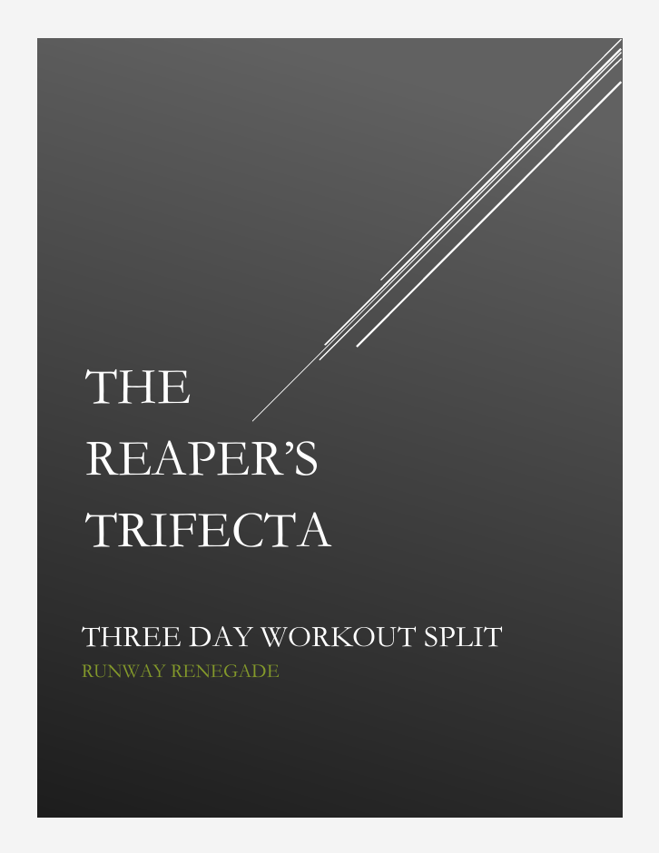 The Reaper's Trifecta Three Day Workout Split military apparel sticker patch aviation funny custom usmc navy best military aviation apparel patches and motto gym workout garage flags t-shirt mens