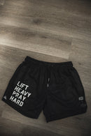 Men's Mesh Lifestyle Shorts | 5.5"- Lift Heavy Pray Hard Black