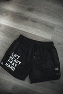 Men's Mesh Lifestyle Shorts | 5.5"- Lift Heavy Pray Hard Black