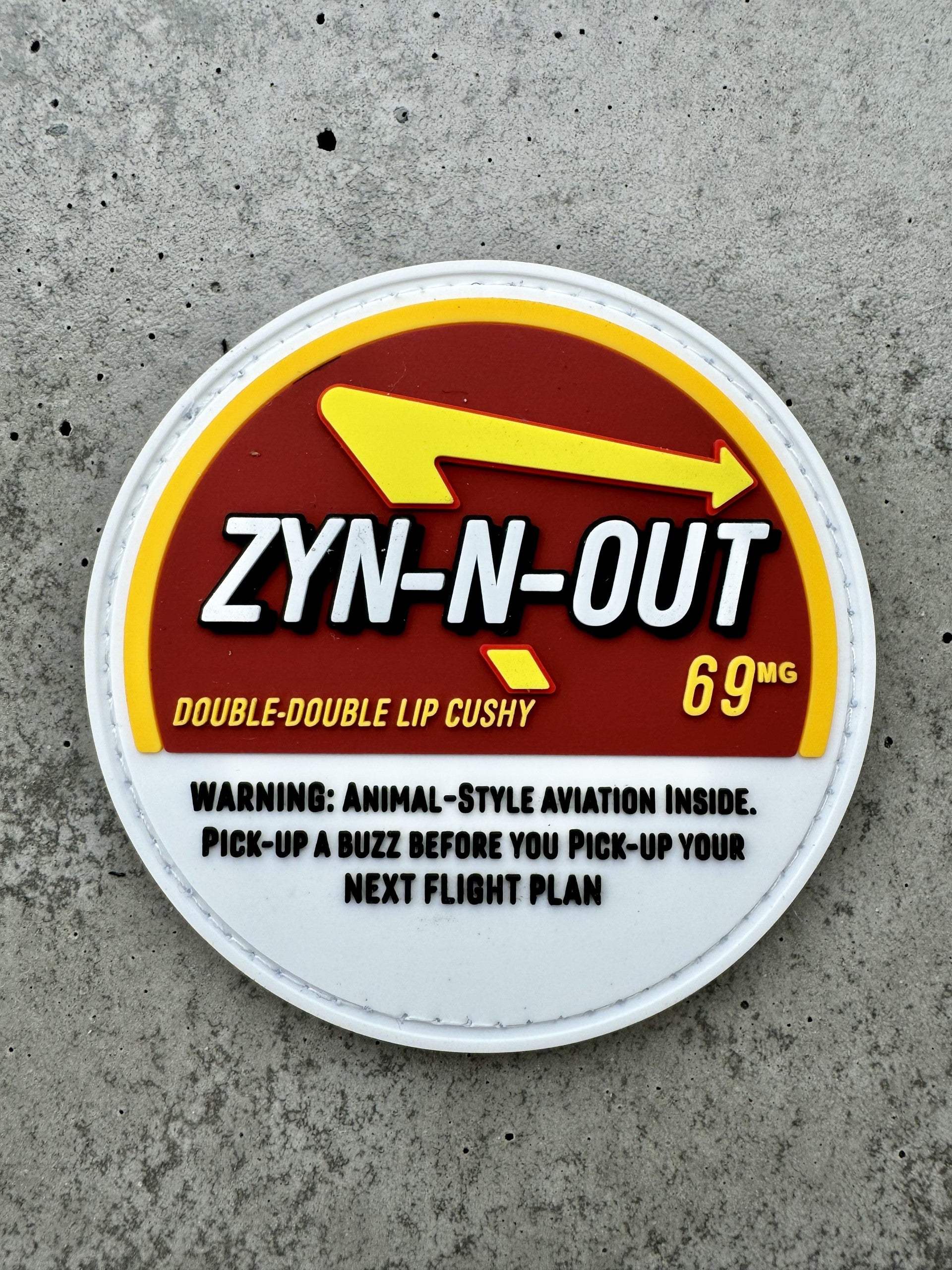 ZynNOut Funny Military Aviation Patch