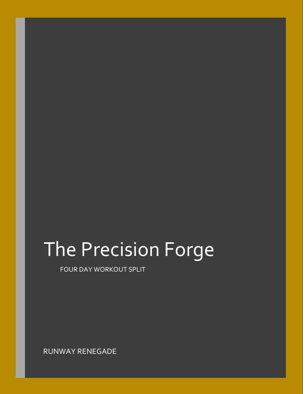 The Precision Forge Four Day Workout Split military apparel sticker patch aviation funny custom usmc navy best military aviation apparel patches and motto gym workout garage flags t-shirt mens