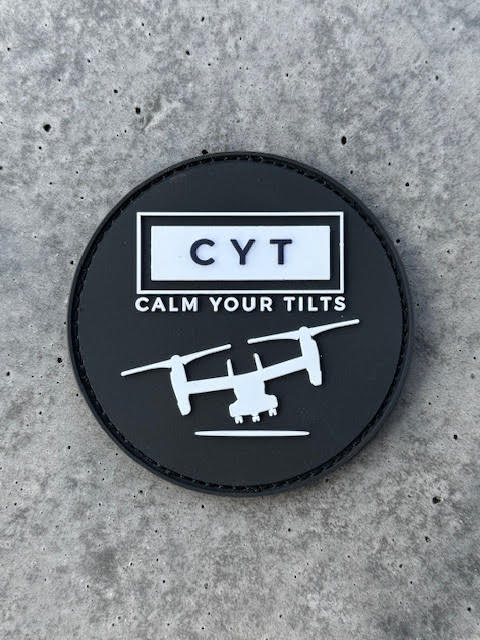 Calm Your Tilts V-22 Osprey Aviation Military PVC Patch Patch military apparel sticker patch aviation funny custom usmc navy best military aviation apparel patches and motto gym workout garage flags t-shirt mens