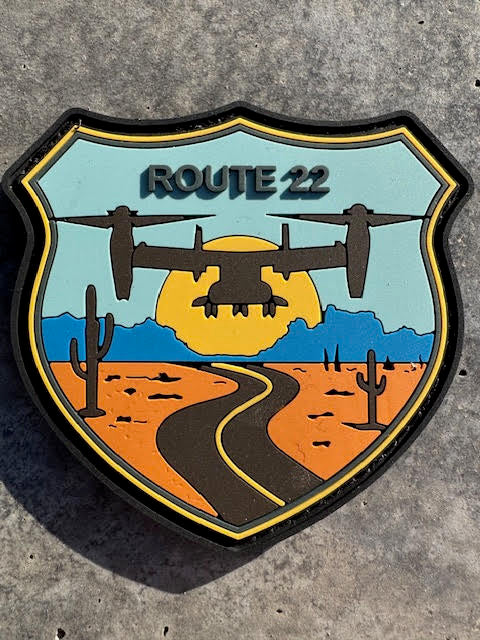 Route V22 Osprey Military Aviation Patch