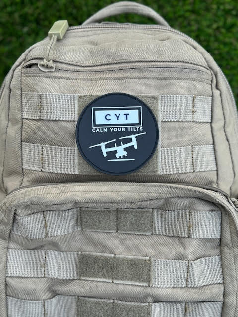 Calm Your Tilts V-22 Osprey Aviation Military PVC Patch