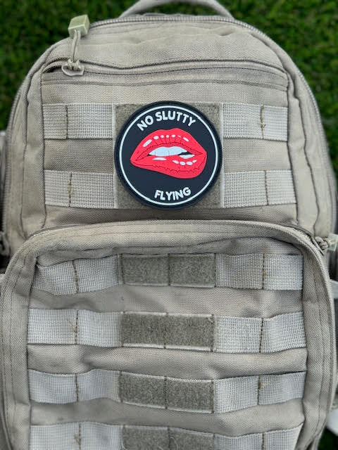 No Slutty Flying Military Aviation PVC Patch Patch military apparel sticker patch aviation funny custom usmc navy best military aviation apparel patches and motto gym workout garage flags t-shirt mens